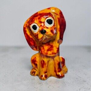 Vintage Sutton Ceramics Dog Figurine Handmade Pottery Kitsch MCM Flandreau SD